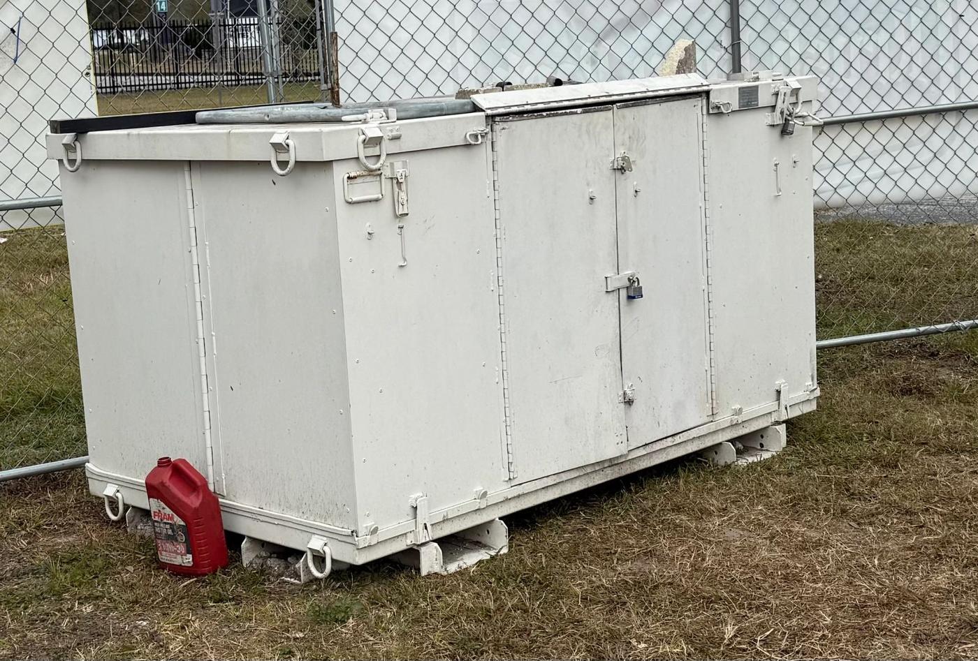 Secure generator and utilities container